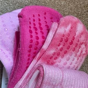 3 Pack Pink Pilates/Yoga Grip Socks NEW